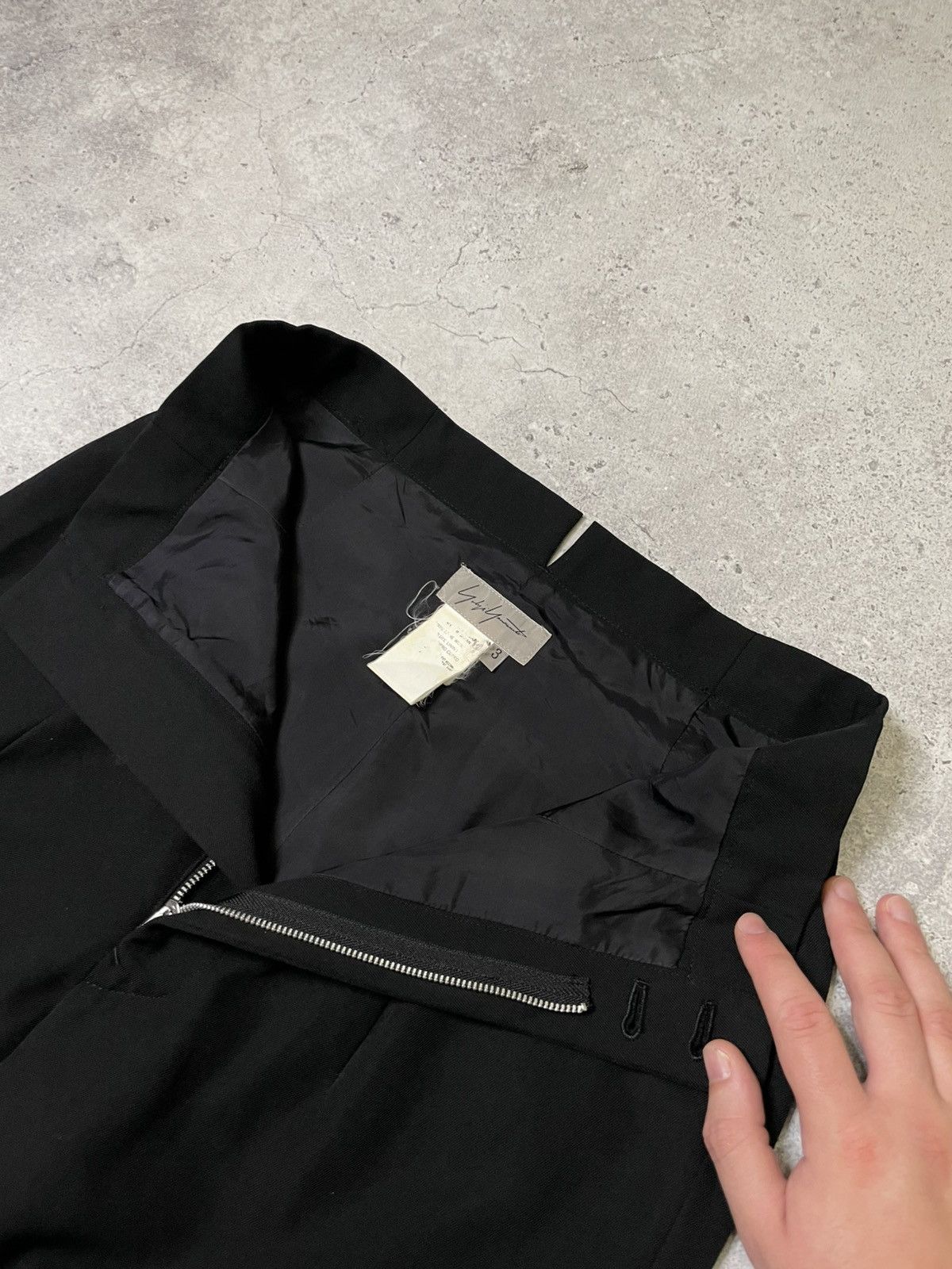 Yohji Yamamoto Archive Yohji Yamamoto Pour Homme Wool Black Antique Pants Size US 32 / EU 48 - 8 Thumbnail