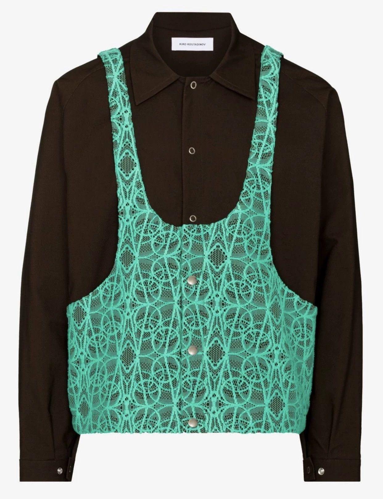 Kiko Kostadinov Kiko Kostadinov lace vest panelled tailored shirts Size US S / EU 44-46 / 1 - 1 Thumbnail