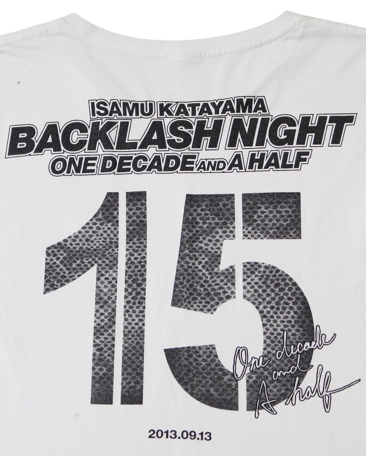 Isamu Katayama Backlash 2013 ISAMU KATAYAMA BACKLASH 15TH ANNIVERSARY TEE Size US M / EU 48-50 / 2 - 4 Thumbnail