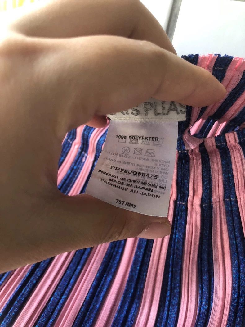 Issey Miyake Issey Miyake size:5 Blue and pink striped skirt Size 42" / US 20 - 2 Thumbnail