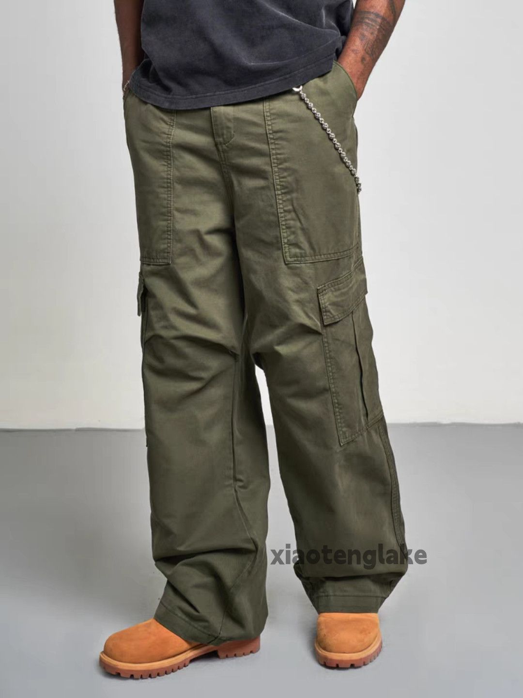 Designer × Vintage utility military pleated cargo yuppie loose baggy pants Size US 32 / EU 48 - 5 Thumbnail