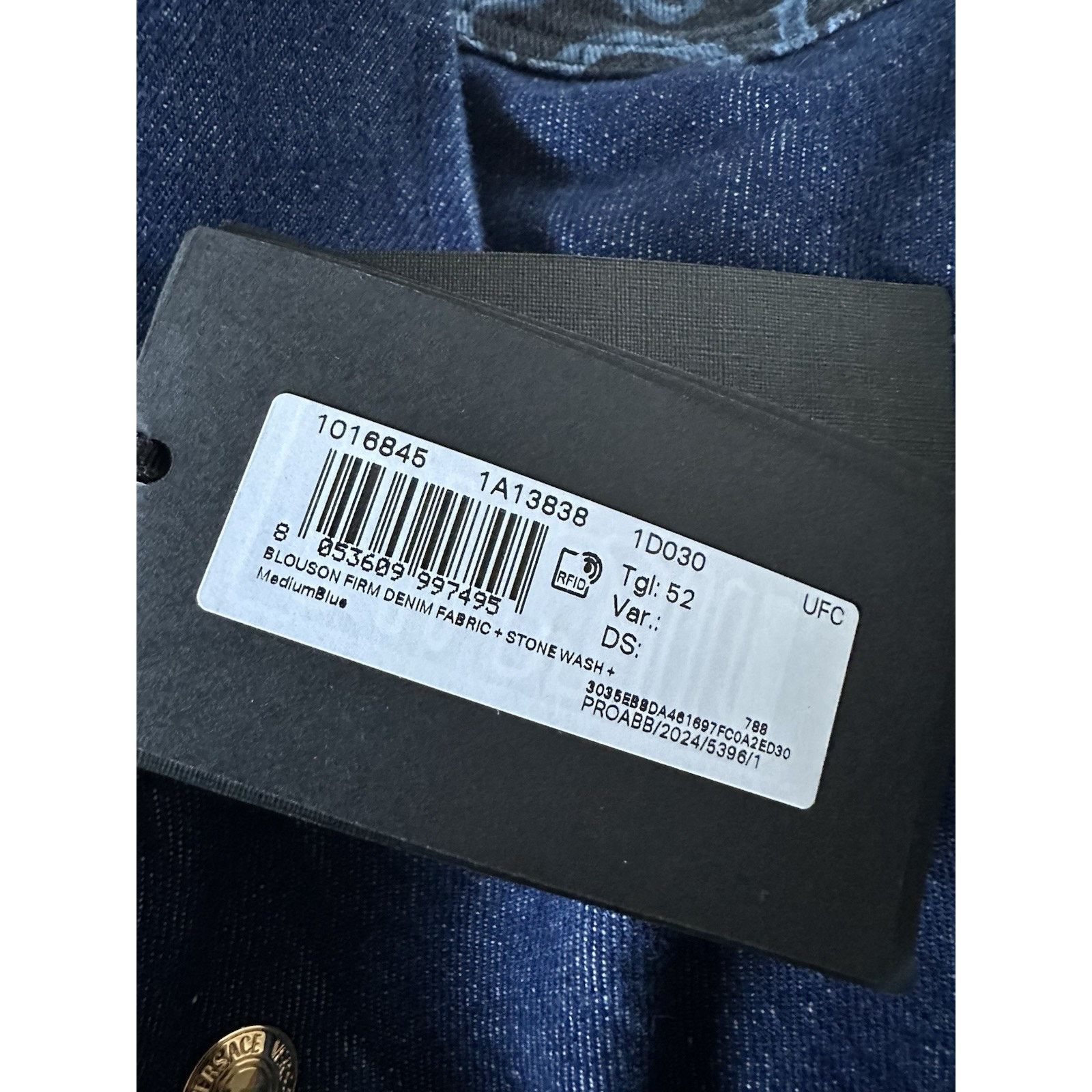 Versace Versace Medusa Blouson Denim Jacket Blue 42 US 1016845 Size US L / EU 52-54 / 3 - 12 Thumbnail