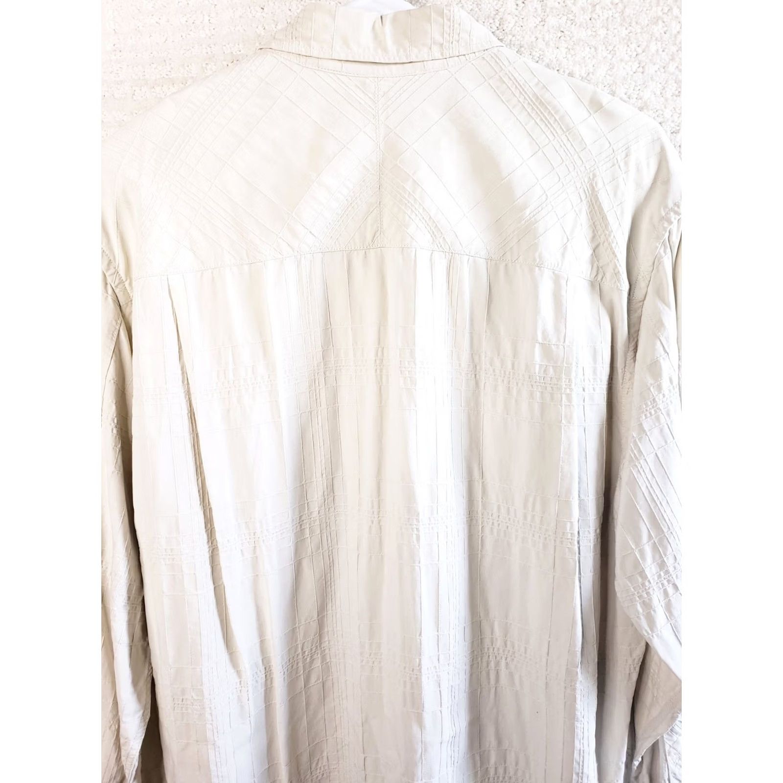 Tommy Bahama Tommy Bahama Silk Shirt Mens Large Beige 100% Silk Button-Up Classic Casual Summer Beach Ready Mens Size US L / EU 52-54 / 3 - 6 Thumbnail