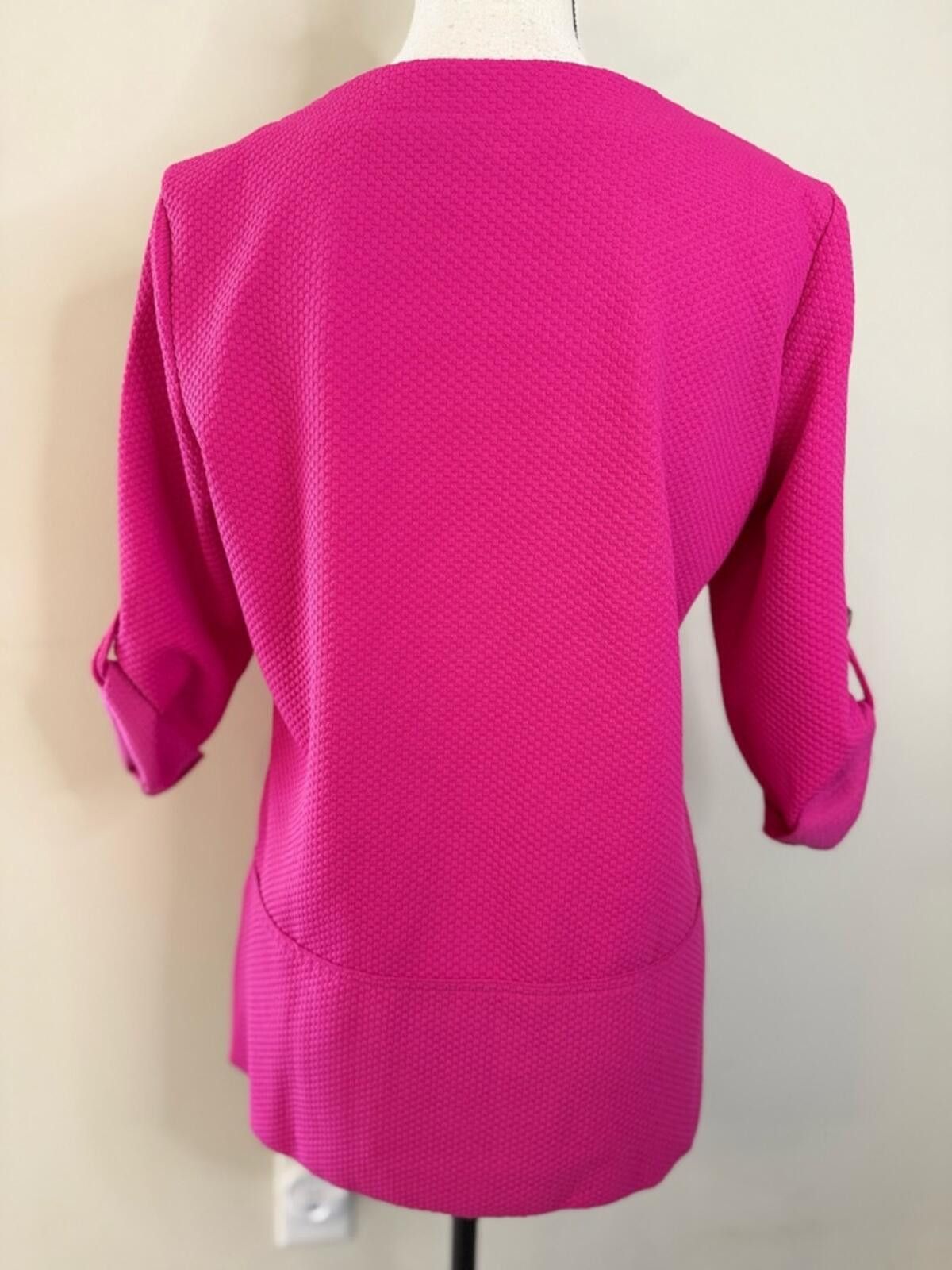 Other Kaktus boho pink tunic top pocket rolled crop sleeves SZ SM Size S / US 4 / IT 40 - 4 Thumbnail