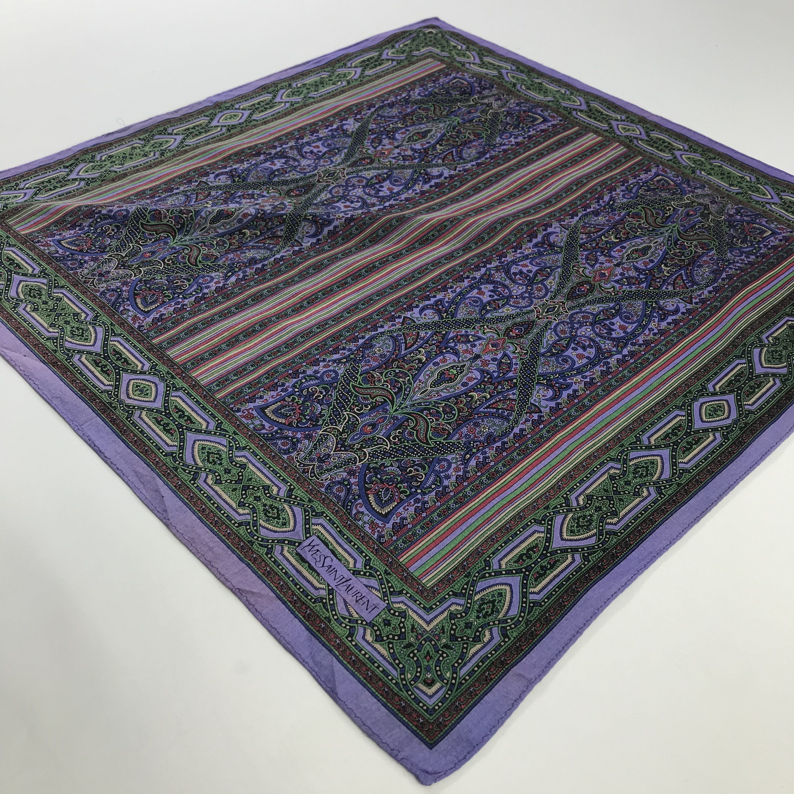 Vintage × Yves Saint Laurent Yves Saint Laurent Bandana / Handkerchief /Neckerchief -S943 Size ONE SIZE - 2 Thumbnail