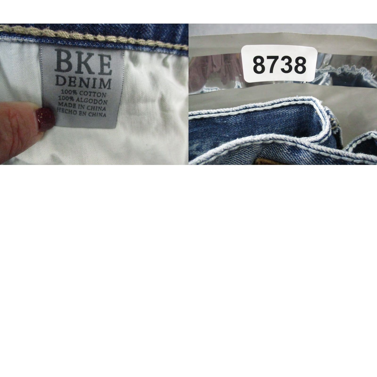 BKE BKE Buckle Carter Jeans 31R Men Distressed Blue Whiskering Worn Jeans Size US 31 - 9 Thumbnail