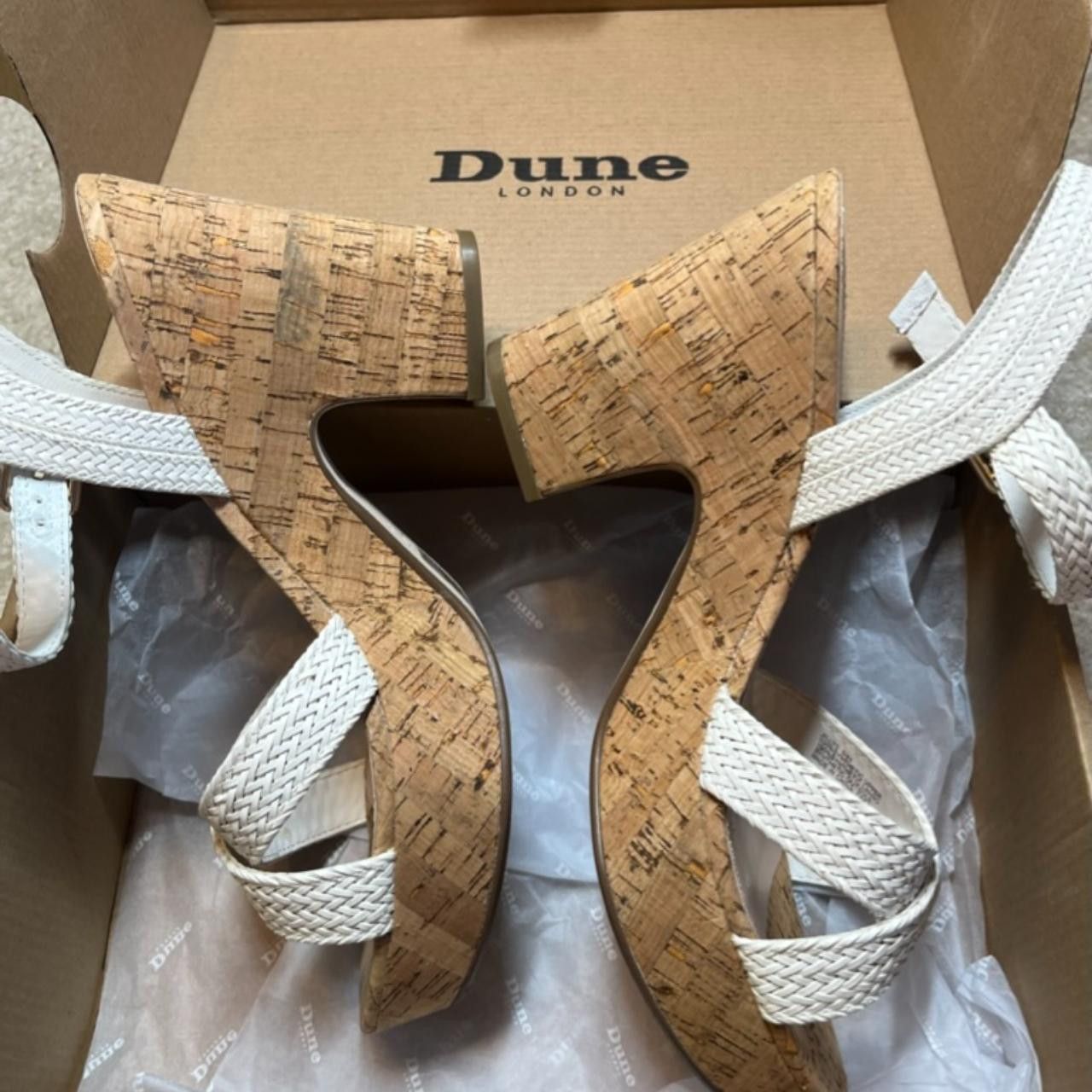 Dune London Dune White Jillys Sandals Size US 8 / IT 38 - 8 Thumbnail