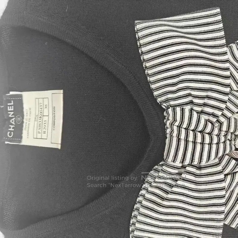 Chanel Chanel Black and Gray Silk Blend Sweater . Size M / US 6-8 / IT 42-44 - 6 Thumbnail