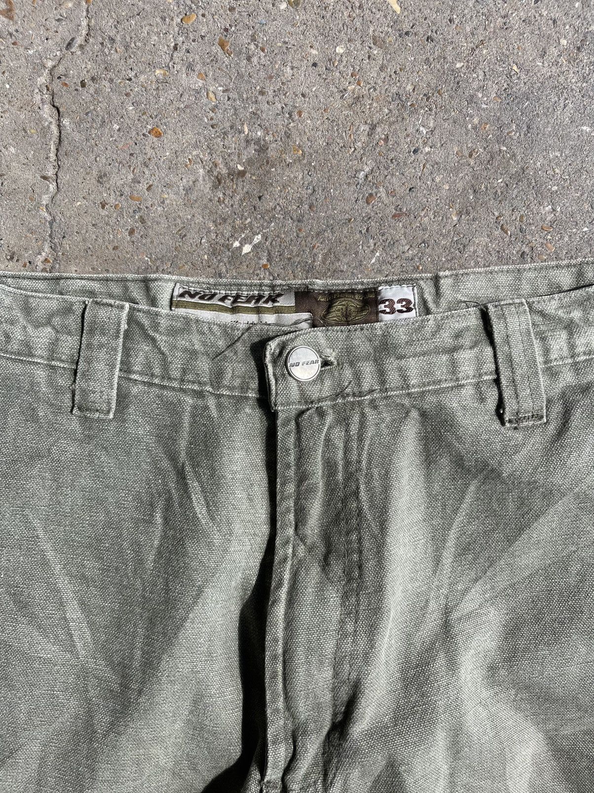 No Fear × Vintage VINTAGE NO FEAR MILITARY GREEN PANTS Size US 33 - 3 Thumbnail