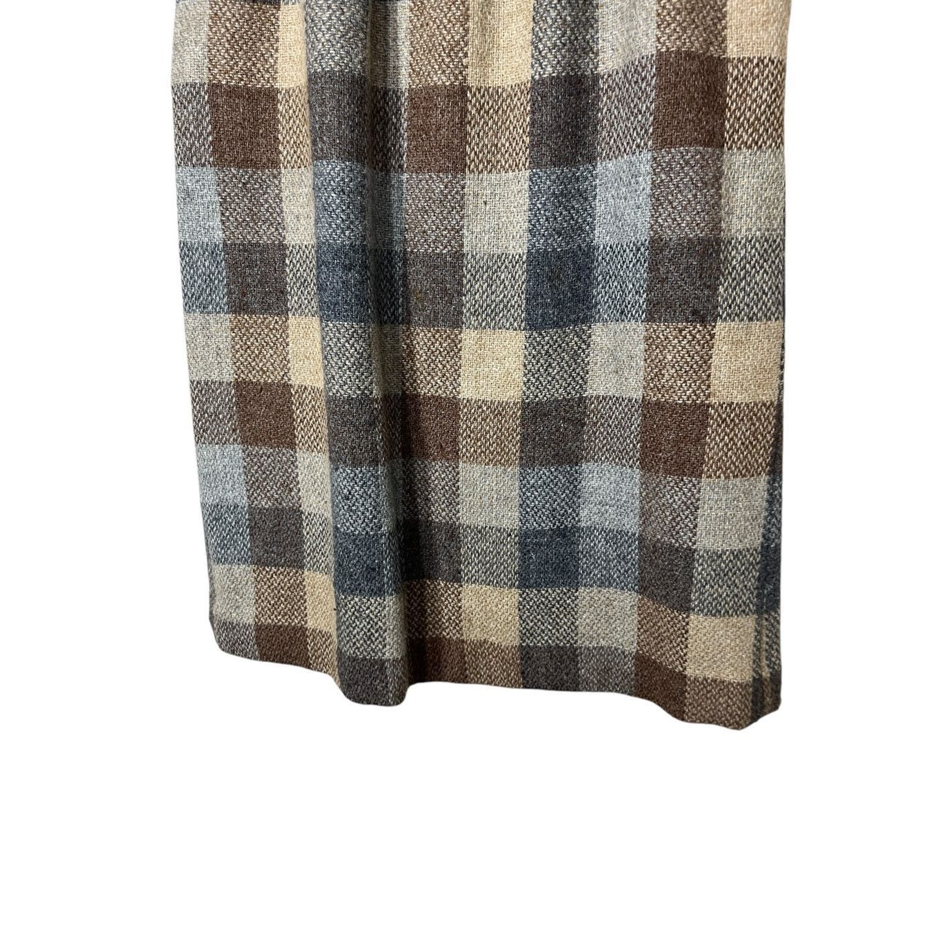 Other Vintage Country Suburbans Wool Blend Plaid Skirt Size 10 Size 32" / US 10 / IT 46 - 4 Thumbnail