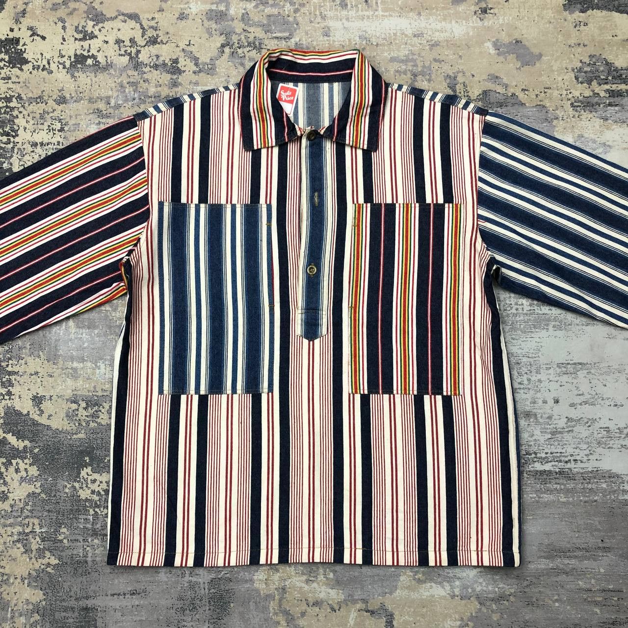 Vintage Y397 RARE VTG JAPAN STRIPED DENIM JACKET Size US M / EU 48-50 / 2 - 3 Thumbnail