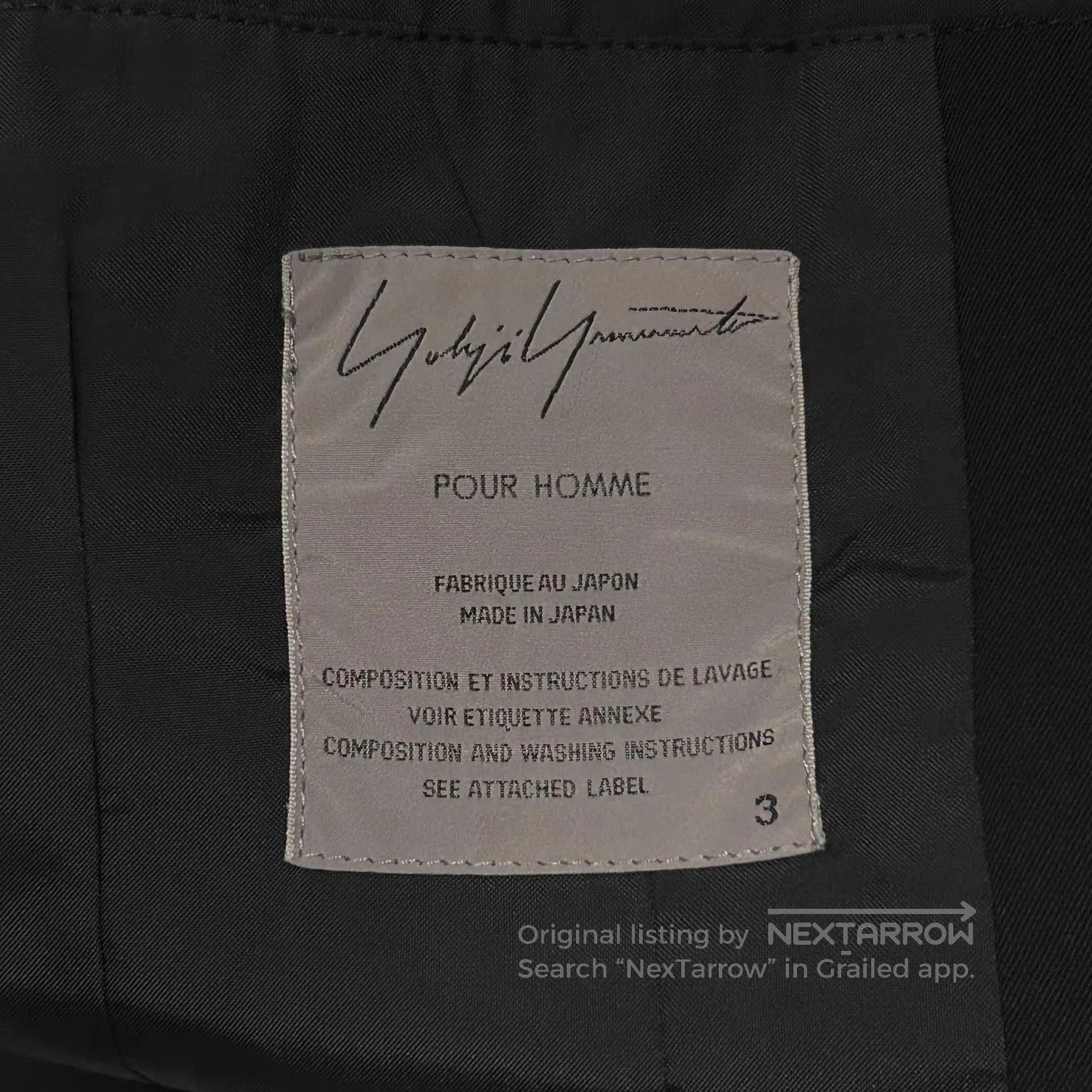 Yohji Yamamoto Black Collared Button. Size US L / EU 52-54 / 3 - 7 Thumbnail