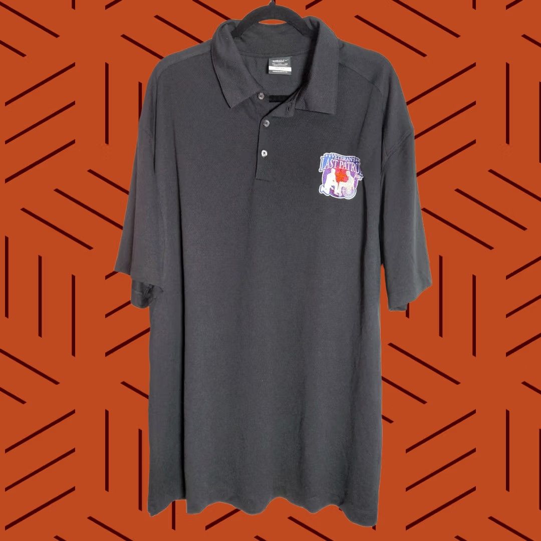 Nike Nike Golf Dri-FIT Veterans Polo Shirt Black Mens Short Sleeve Knit XXL Size US XXL / EU 58 / 5 - 1 Thumbnail