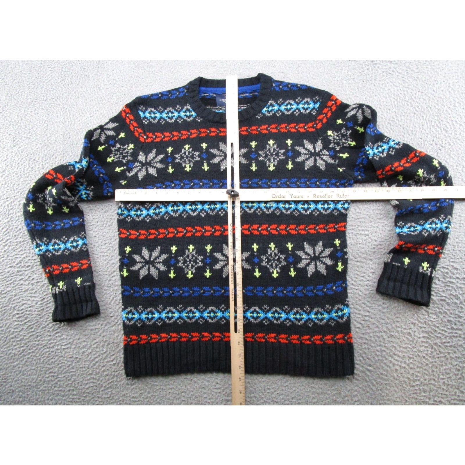American Eagle Outfitters American Eagle Nordic Fair Isle Knit Pullover Christmas Sweater Size L Cotton Size US L / EU 52-54 / 3 - 4 Thumbnail