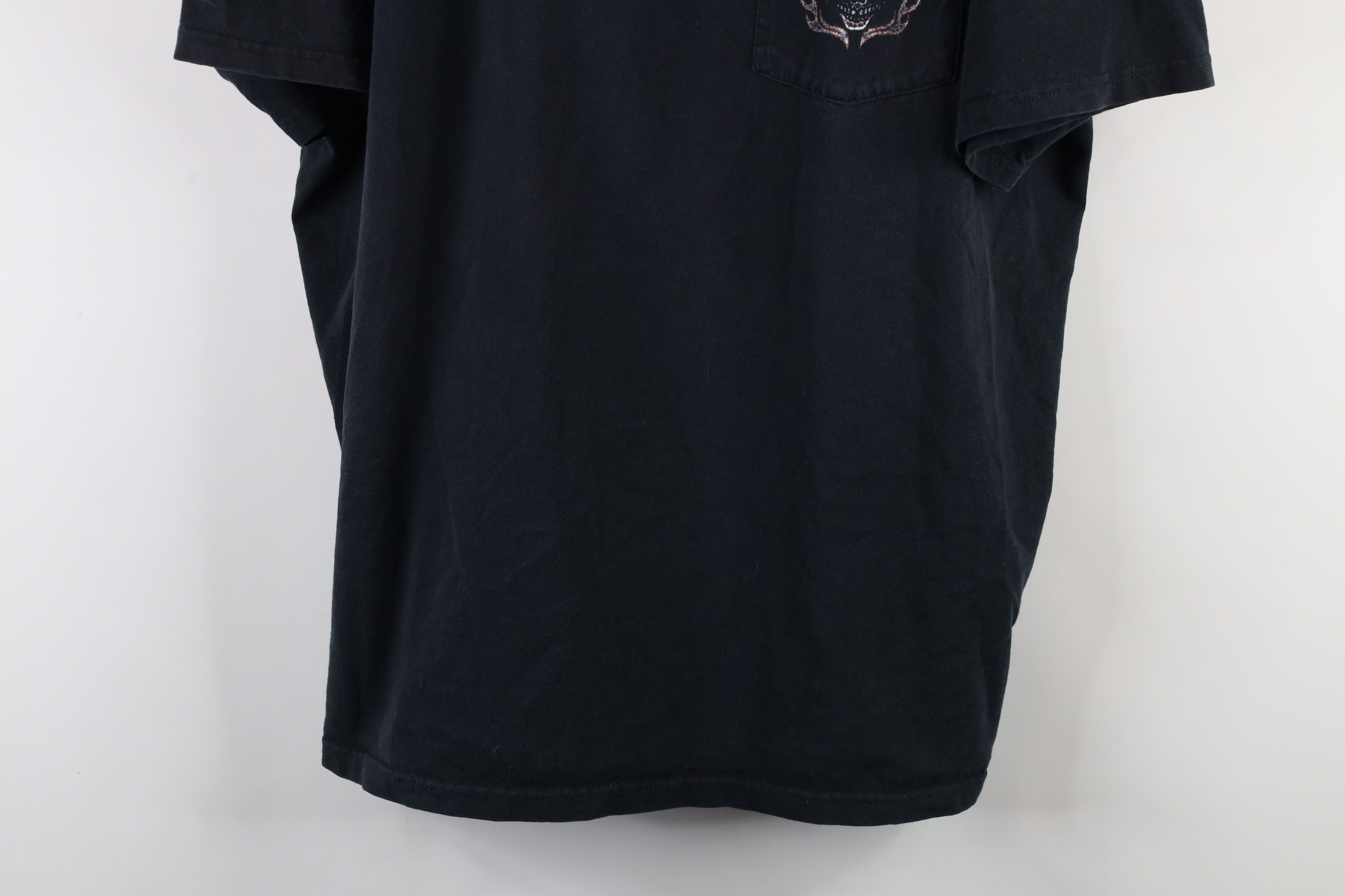 Vintage Vintage 90s Easyriders Motorcycles Fire Flames Skull T-Shirt Size US XXL / EU 58 / 5 - 3 Thumbnail