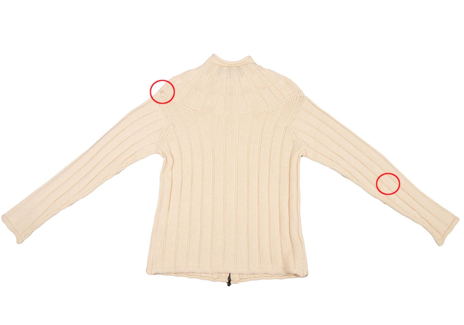 Armani Collezioni Wool Knit Zip Jacket in Beige Size 48 Size US XXS / EU 40 - 14 Thumbnail