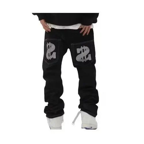 Dollar Black Baggy Jeans