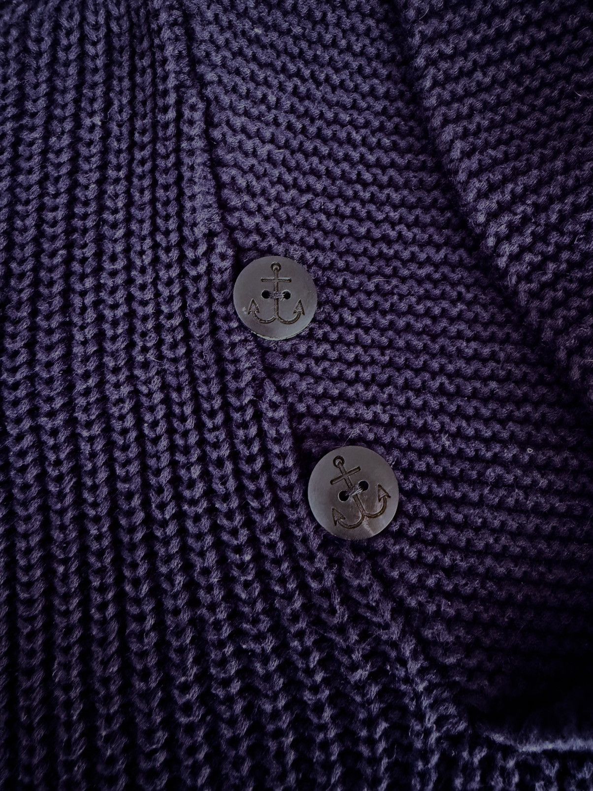 Vince Vince Navy Fisherman Knit Shawl Collar Sweater Size US M / EU 48-50 / 2 - 3 Thumbnail