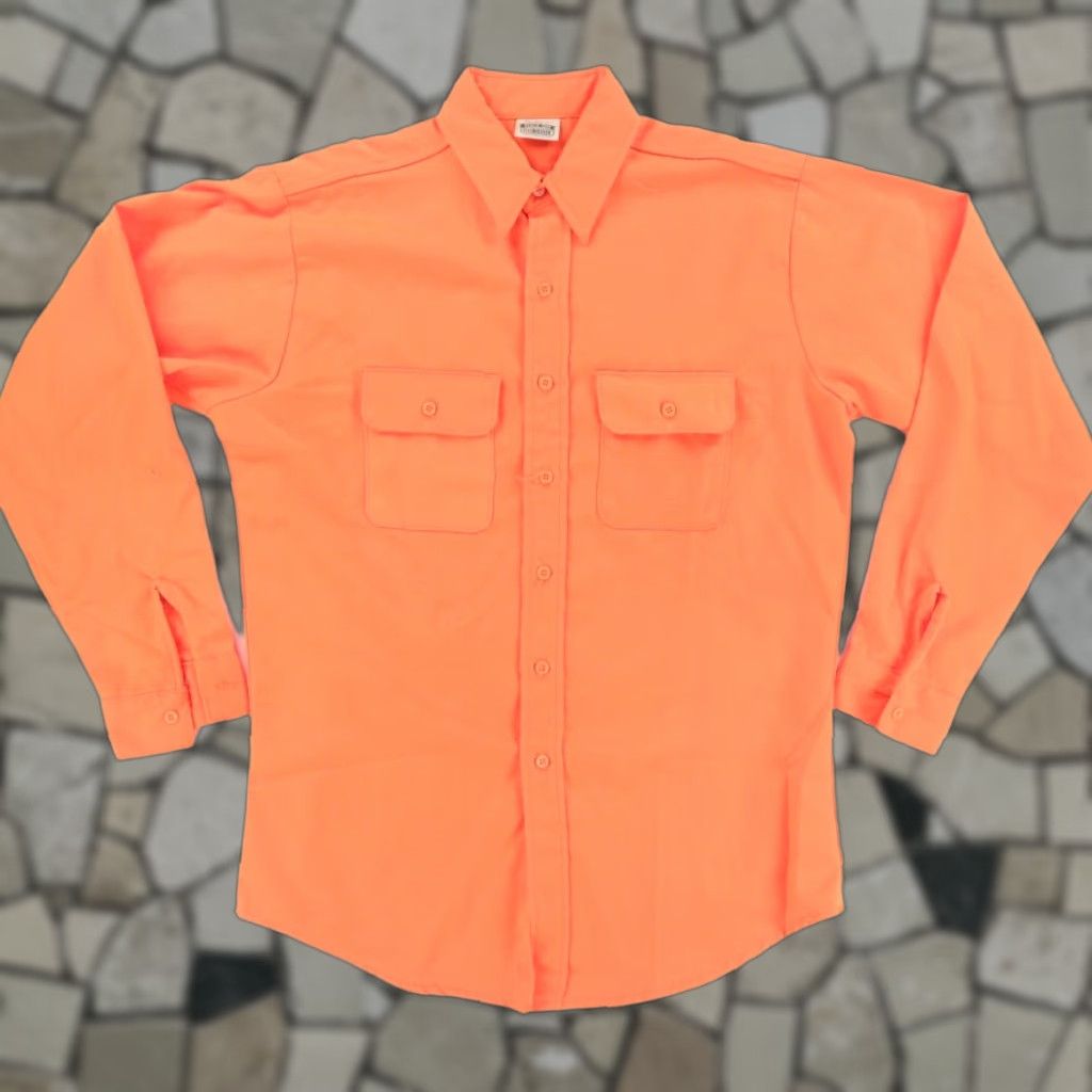Hunter Five Brother Hunter Flannel Button Up Shirt Orange Men's L Size US L / EU 52-54 / 3 - 1 Thumbnail
