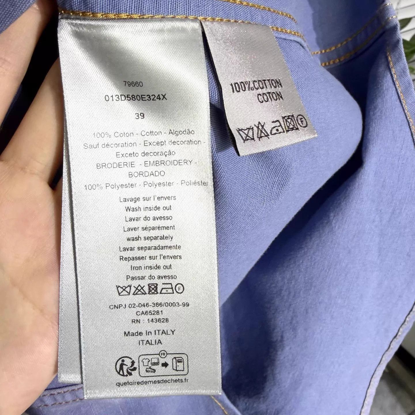 Dior DIOR Dune Embroidered Distressed Denim Shirt Jacket Blue 39 Size US M / EU 48-50 / 2 - 5 Thumbnail