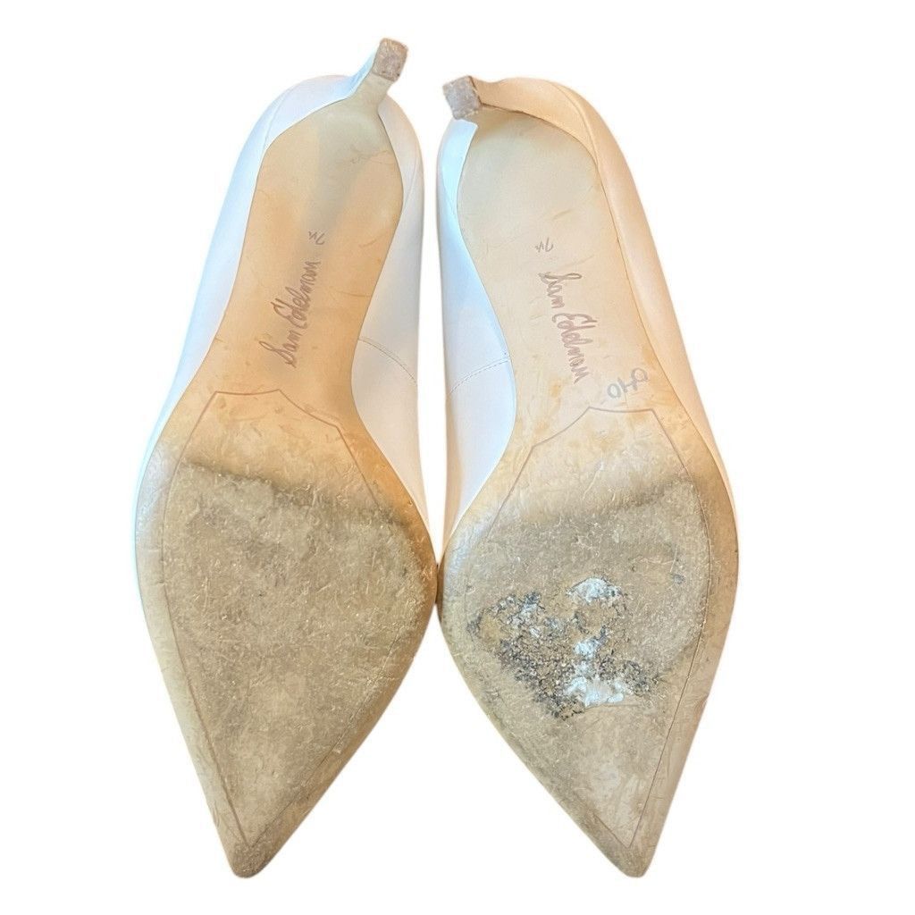 Sam Edelman Sam Edelman Dea White Leather Stiletto High Heels Sz 7.5 Size US 7.5 / IT 37.5 - 7 Thumbnail