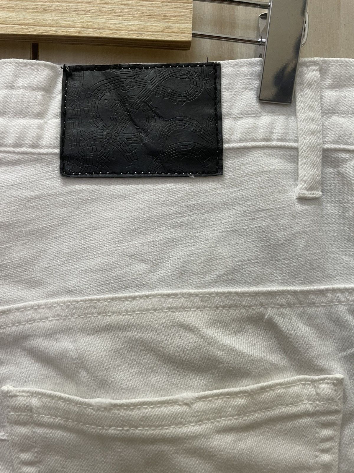 Number (N)ine Number Nine x Loveless Guild Prime White Distressed Jeans Size US 33 - 11 Thumbnail
