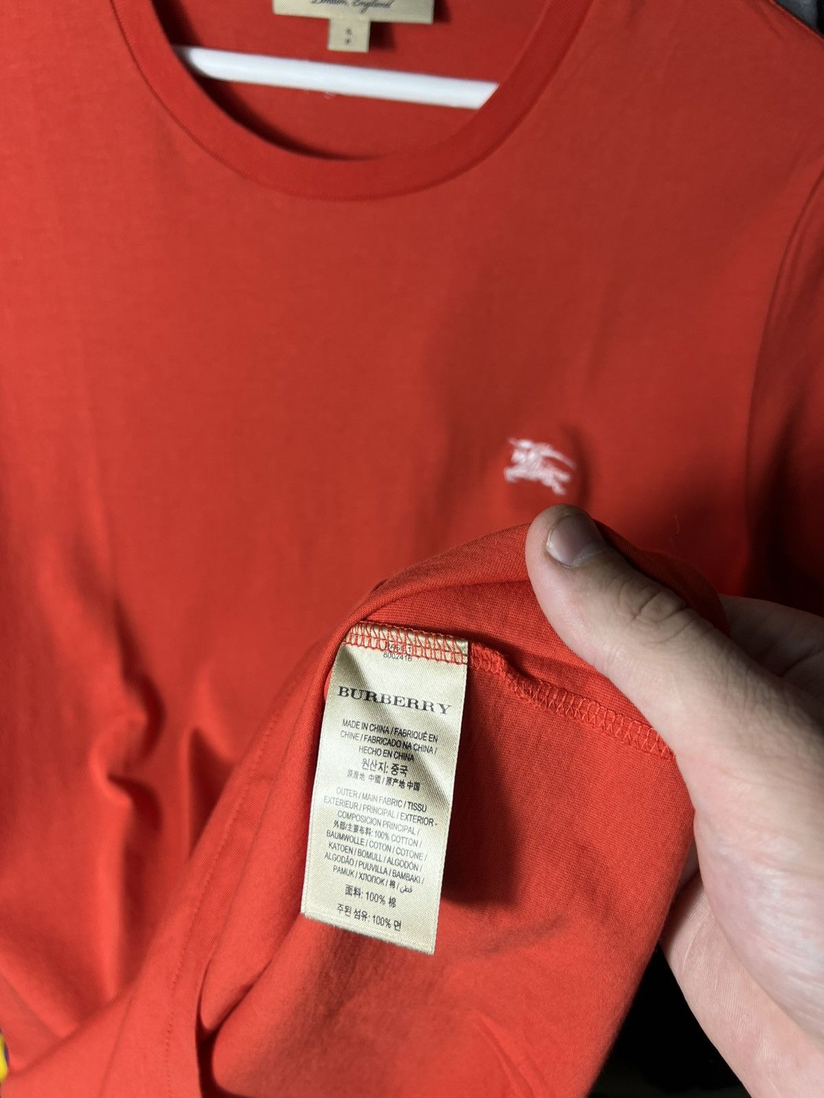 Burberry 👕 Burberry London England Logo T-Shirt — Red — Size S Size US S / EU 44-46 / 1 - 5 Thumbnail