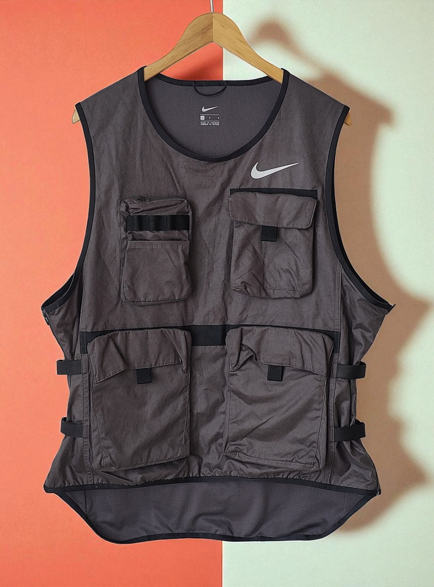 トップス NIKE Multi Pocket Tactical Vest NBA Nike Military Tactical Multi Pocket Vest Running Travis Vibe