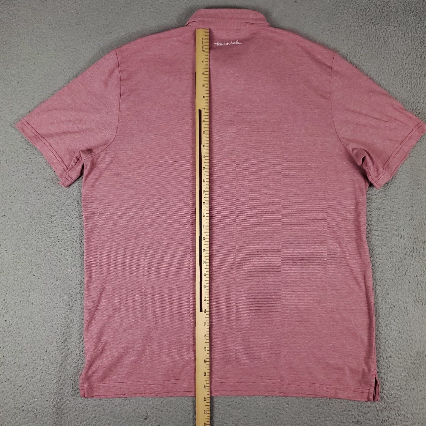 TravisMathew Travis Mathew Polo Shirt Mens 2XL Red Striped Short Sleeve Golf Casual Shirt Polo Mens 2XL Red Pinstriped Size US XXL / EU 58 / 5 - 4 Thumbnail