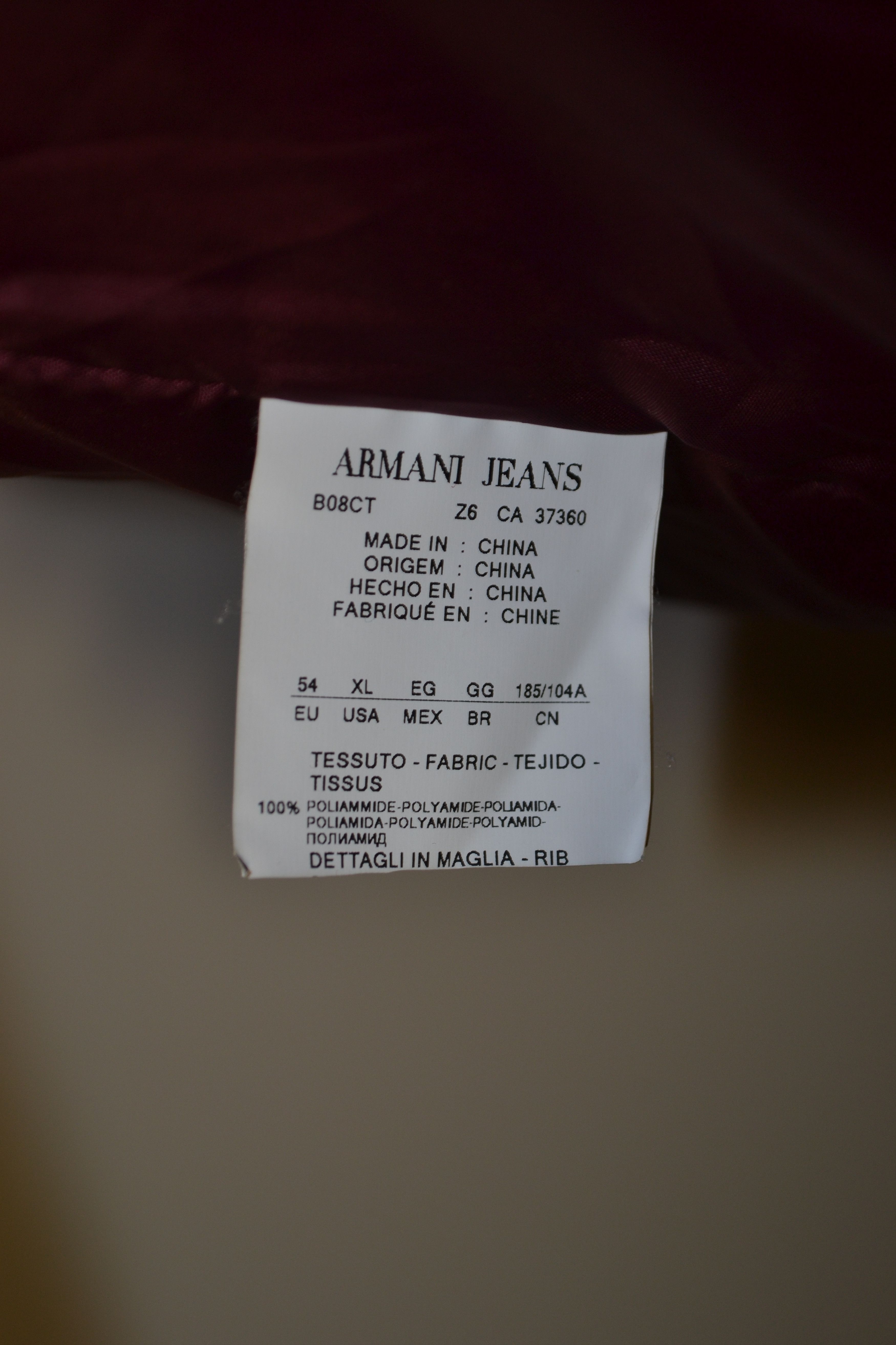 Armani Vintage Armani Jeans Puffer Jacket – Size L – Rare 2000s Size US L / EU 52-54 / 3 - 9 Thumbnail