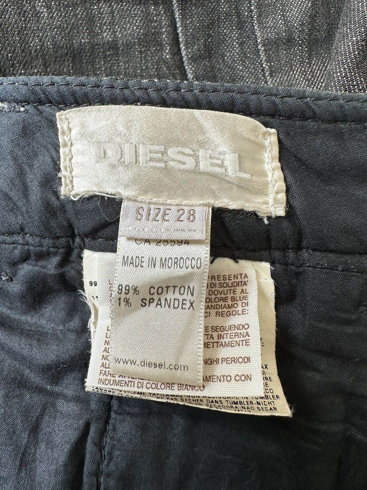 Diesel SS2007 Diesel Piccato spiral hybrid denim Size US 31 - 14 Thumbnail