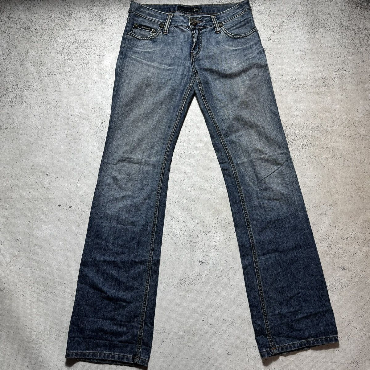Just Cavalli just cavalli flared distressed jeans with big logo archive Size 29" - 1 Thumbnail