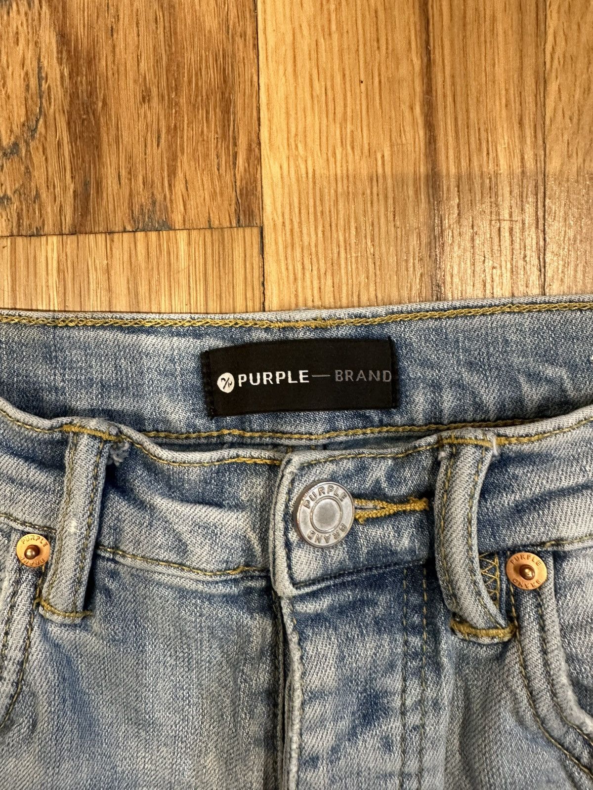 Purple Brand Purple Brand Knee Hole Blue Denim Jeans Size 29 Size US 29 - 3 Thumbnail