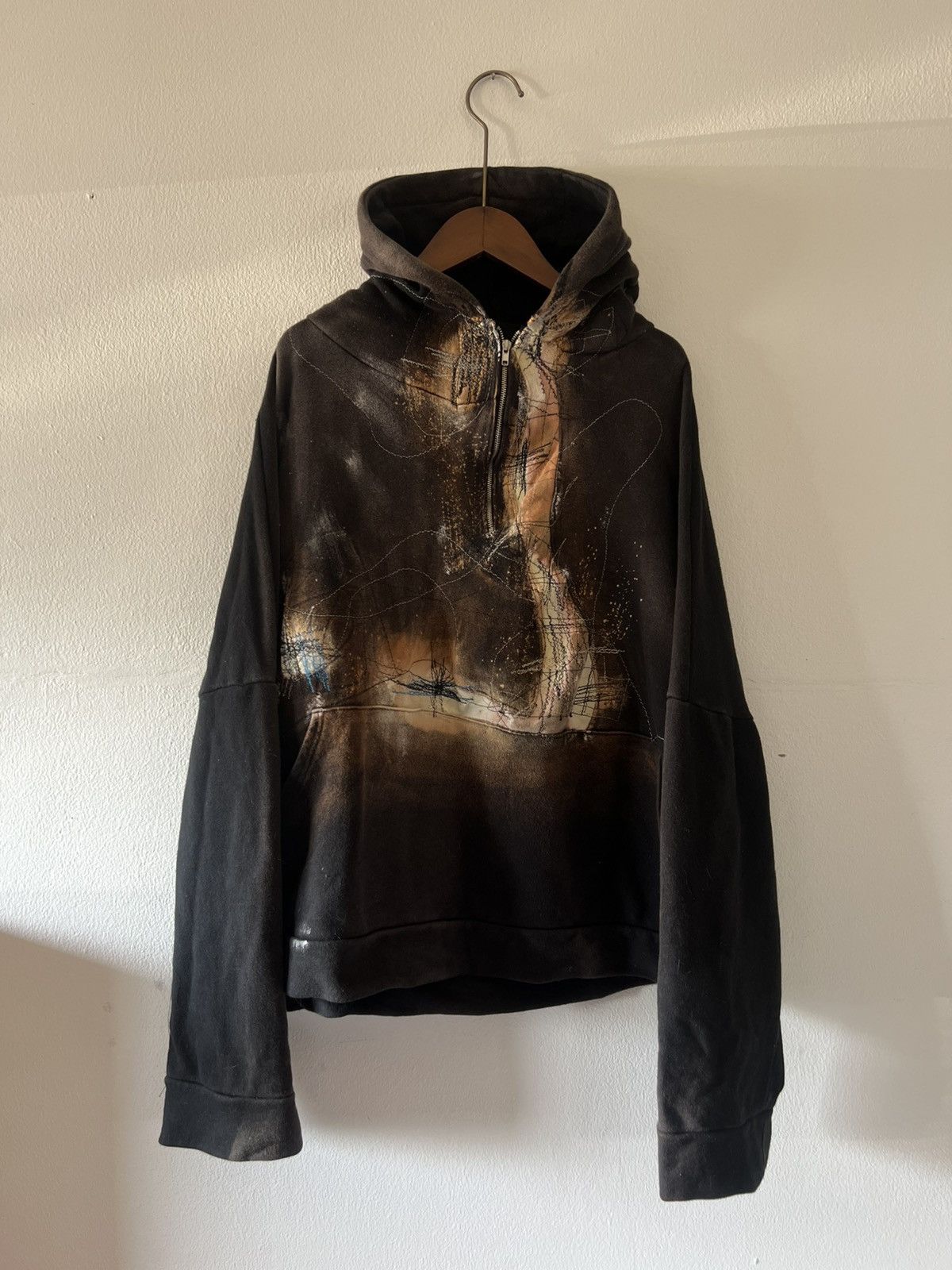 Other 1/1 Faded DARKPULL Patchwork Hoodie Half Zip like Kapital Size US XL / EU 56 / 4 - 15 Thumbnail