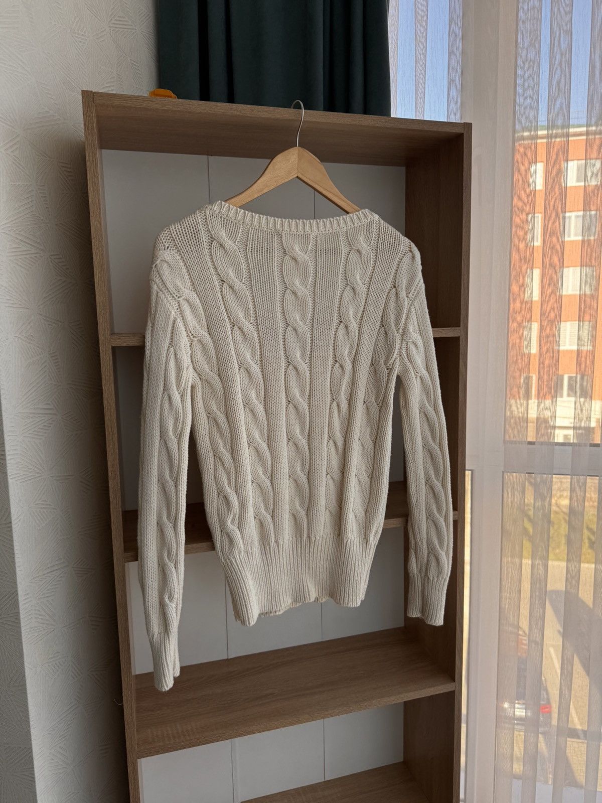 Polo Ralph Lauren × Ralph Lauren × Vintage Vintage Lauren Ralph Lauren W’ Beige Cable Knit Sweater Size M / US 6-8 / IT 42-44 - 7 Thumbnail