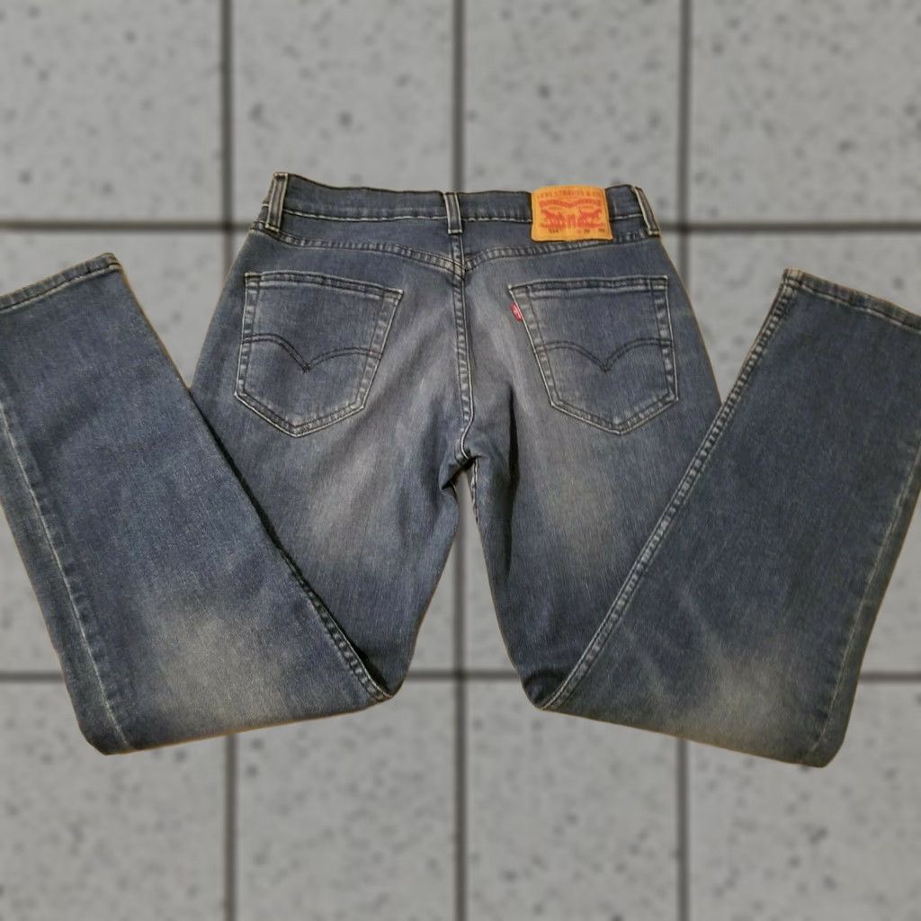 Levi's Levi's 514 Jeans Men Slim Straight Stretch Denim 29x30 29x29 Blue Pant Pants Medical? Size US 29 - 1 Thumbnail