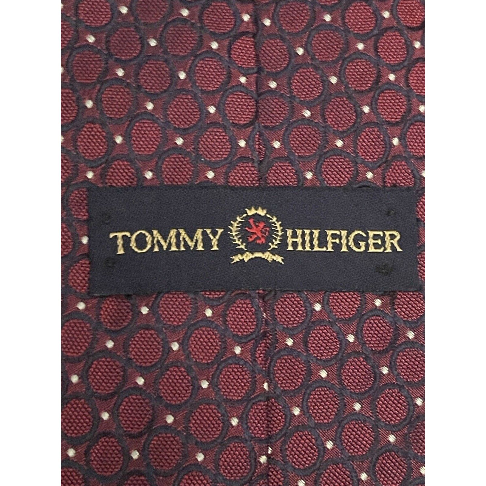 Tommy Hilfiger Tommy Hilfiger Burgundy Blue 100% Imported Silk Made In USA Size ONE SIZE - 8 Thumbnail