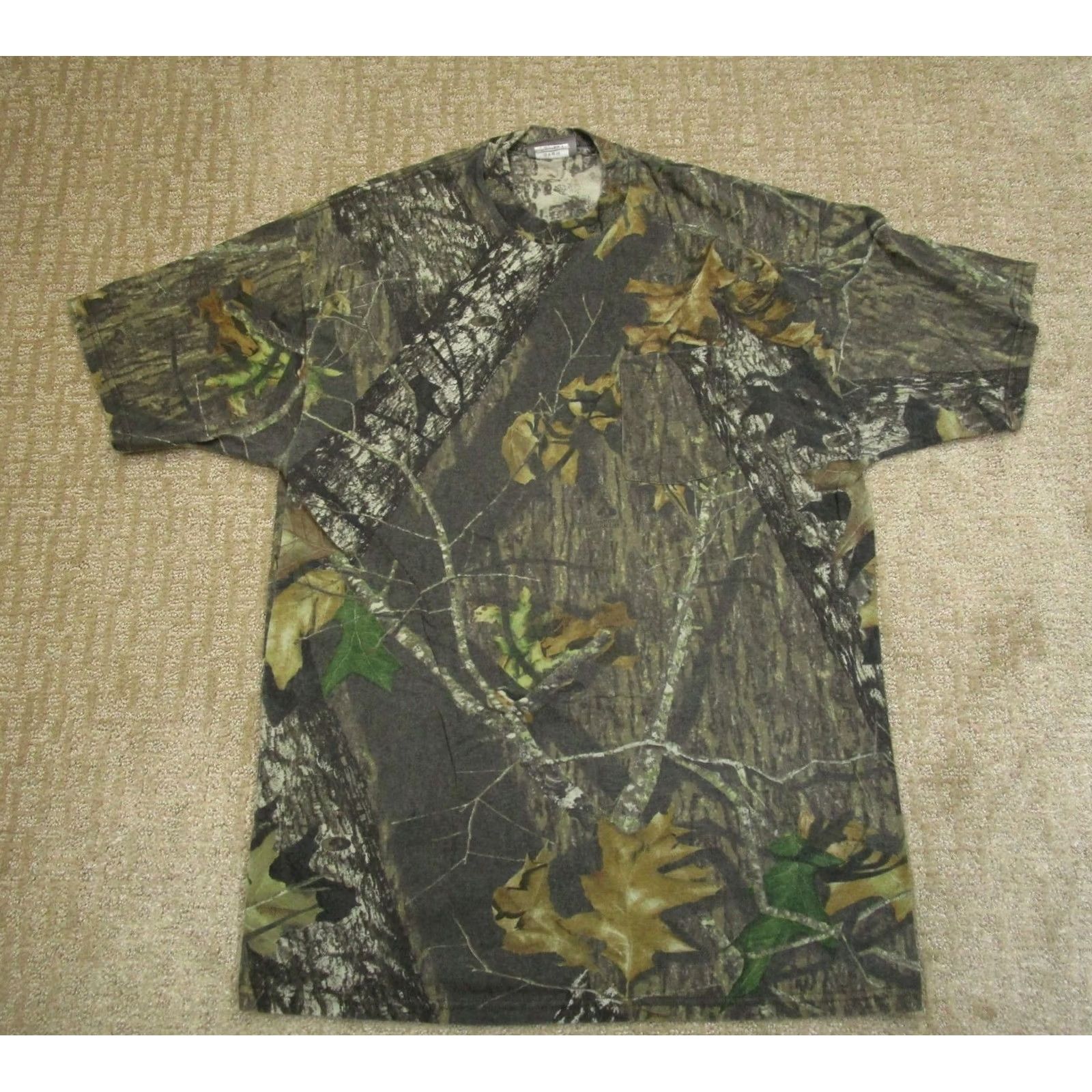 Jerzees VINTAGE Jerzees Shirt Men XL Green Camouflage Mossy Oak Break Up 90s Hunting T-Shirt Mens Size US XL / EU 56 / 4 - 2 Thumbnail