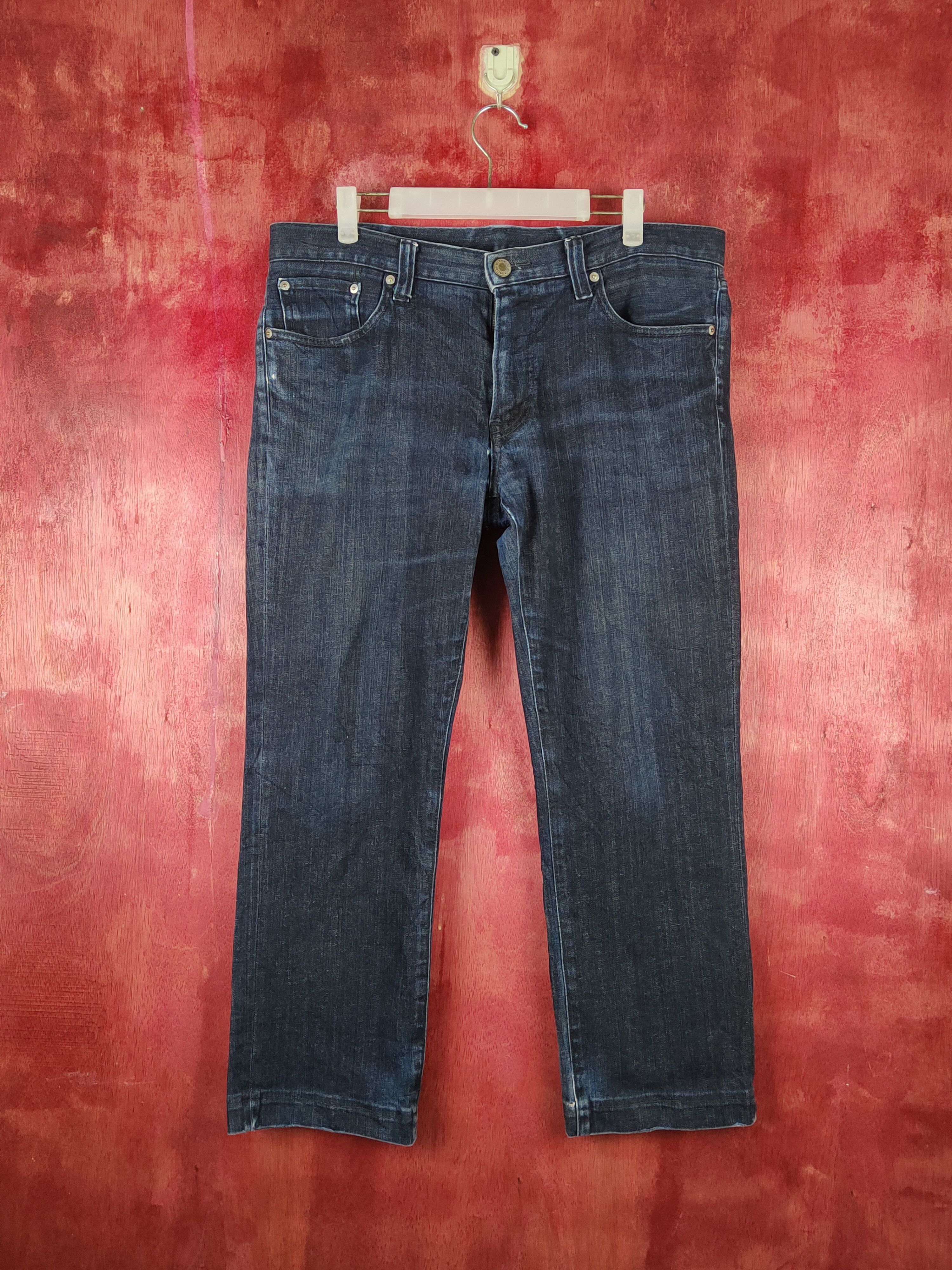 Japanese Brand Uniqlo Dark Blue Multipocket Denim#S1622 Size US 35 - 1 Thumbnail