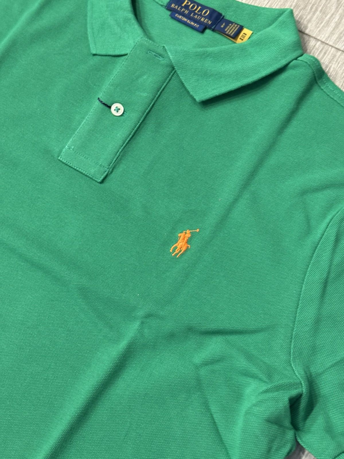 Polo Ralph Lauren Polo Ralph Lauren Iconic Mesh Custom Slim Fit Shirt Green L Size US L / EU 52-54 / 3 - 2 Thumbnail