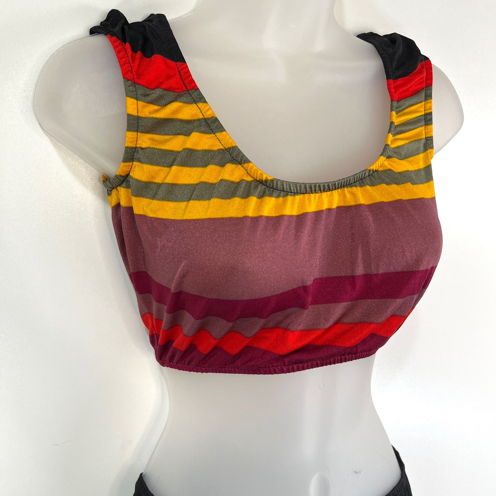 Dior Vintage 80s Christian Dior Beachwear Bikini Striped Size ONE SIZE - 13 Thumbnail