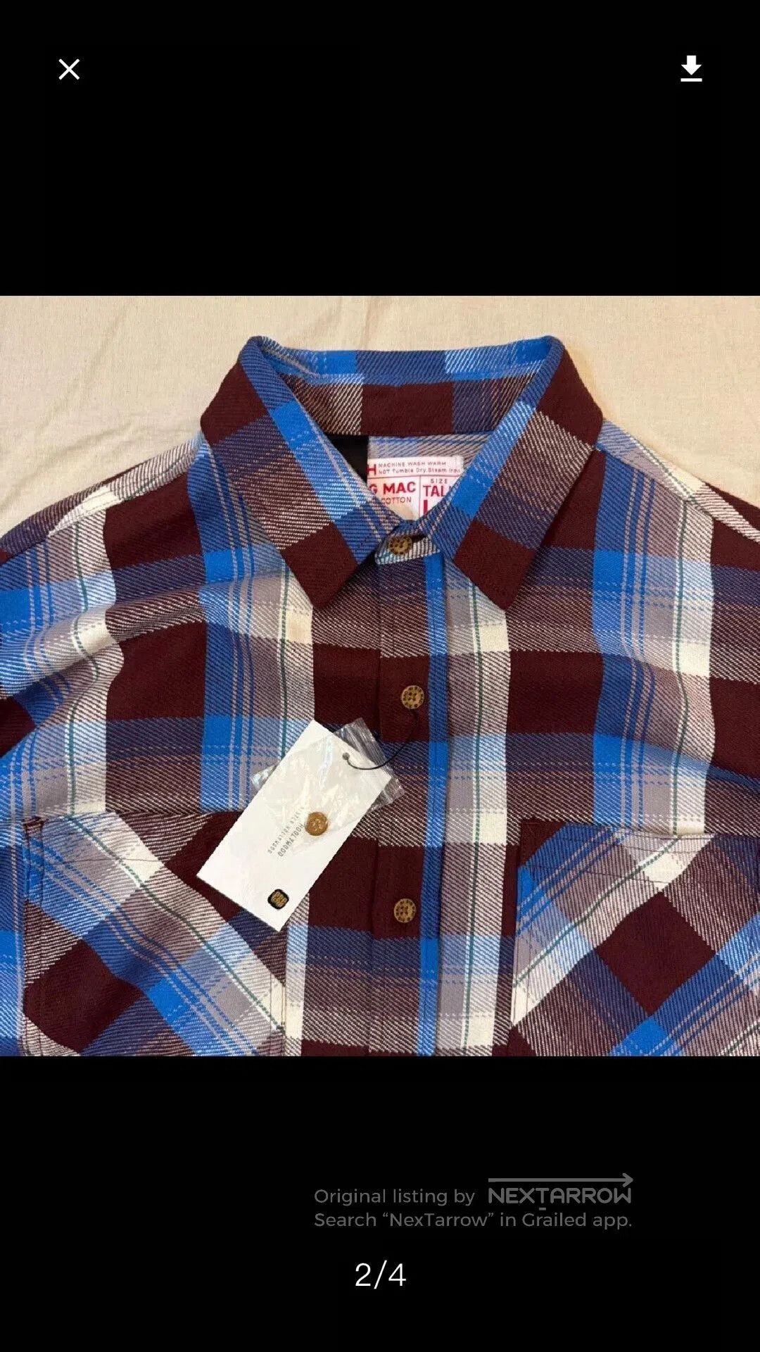 N.Hoolywood N.HOOLYWOOD BIGMAC Shirt in Check Pattern. Size US M / EU 48-50 / 2 - 5 Thumbnail