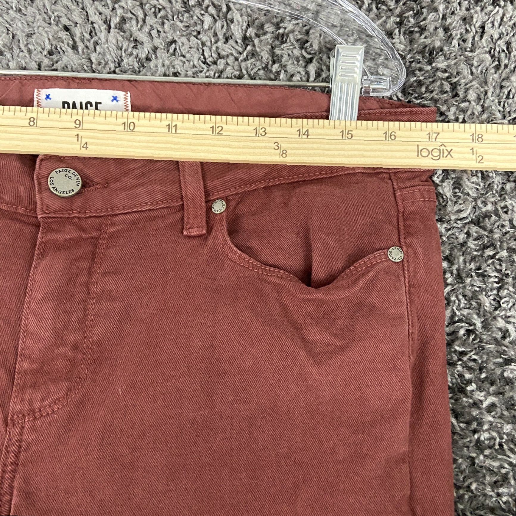 Paige PAIGE Skyline Skinny Jeans Women’s 31 Red Size 24" / US 00 / IT 34 - 6 Thumbnail