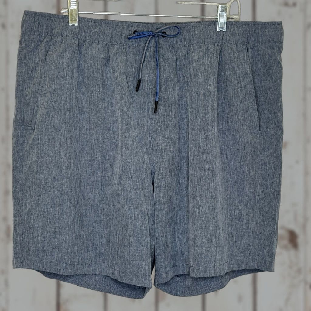 Eddie Bauer Eddie Bauer Shorts Mens XXL Blue Chino Pull On Elastic Drawstring Waist Size US 39 - 1 Thumbnail