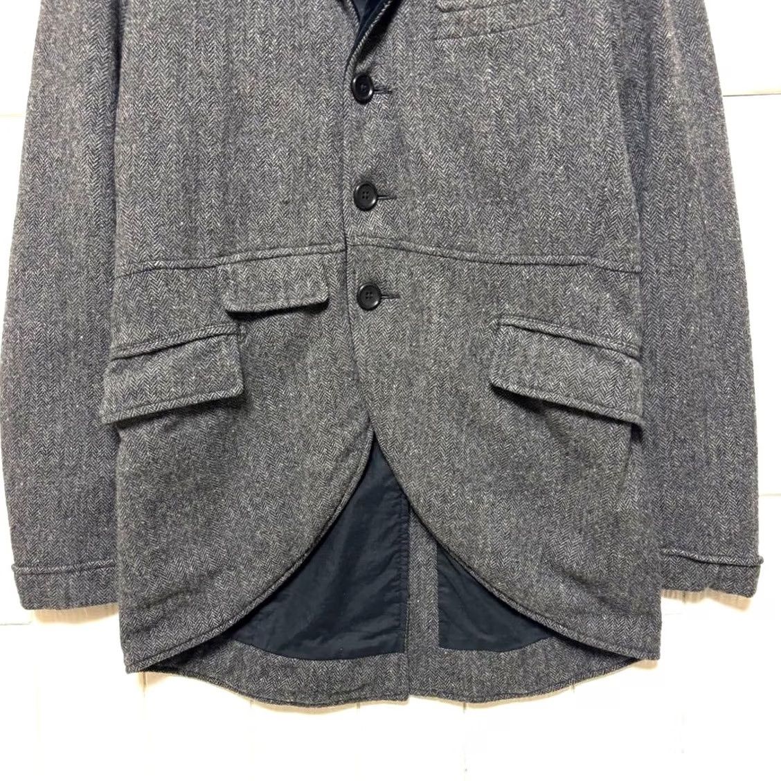 Engineered Garments ENGINEERED GARMENTS Swallowtail Herringbone Tweed Velour Collar Jacket - Gray - S Size US S / EU 44-46 / 1 - 5 Thumbnail