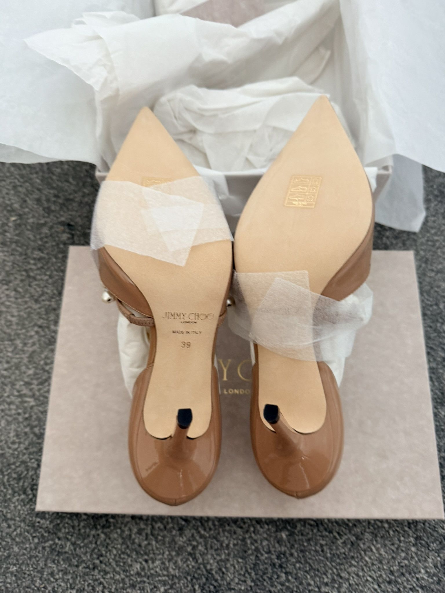 Jimmy Choo Jimmy Choo Aurelie 85 l 39 Ballet Pink/White Size US 9 / IT 39 - 4 Thumbnail