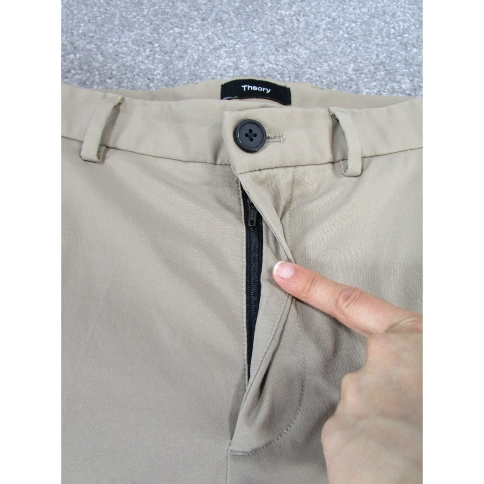 Theory Theory Pants Mens 30 Khaki Stretch Slim Straight Work Beiges Khakis City College Preppy Khakis Mens Slimming Retro - Size US 30 / EU 46 - 6 Thumbnail
