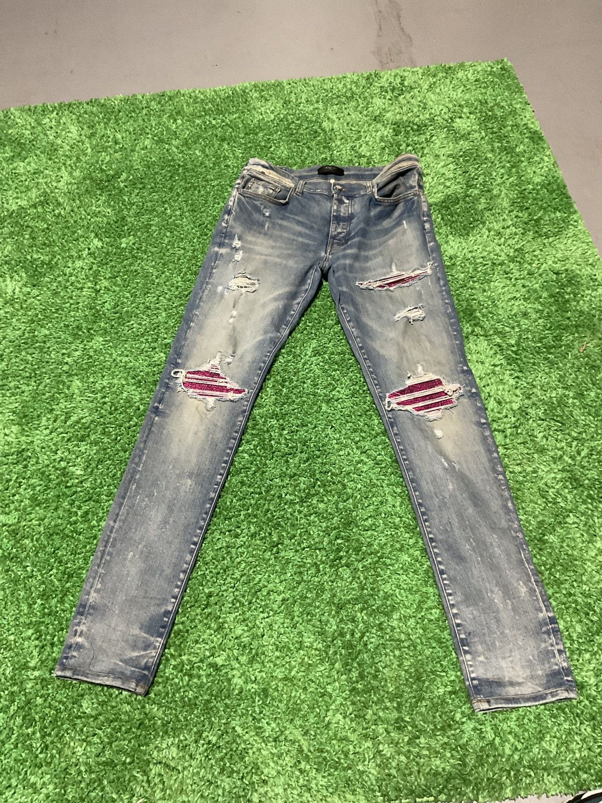 Amiri Amiri mx1 pink sparkle patch Size US 33 - 1 Thumbnail