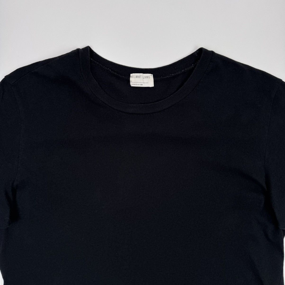 Helmut Lang Helmut Lang 1996 Black Logo Print Backstage Press T-Shirt Size US M / EU 48-50 / 2 - 3 Thumbnail