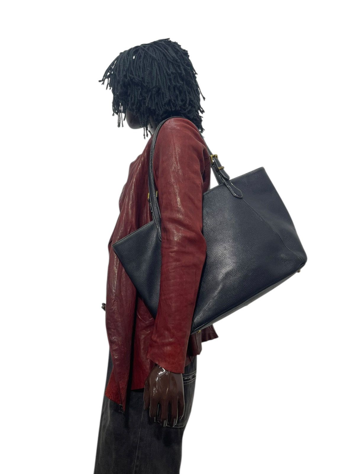 Genuine Leather Full Leather Fetia Tote Shoulder Bag 2🟩1 Size ONE SIZE - 2 Thumbnail